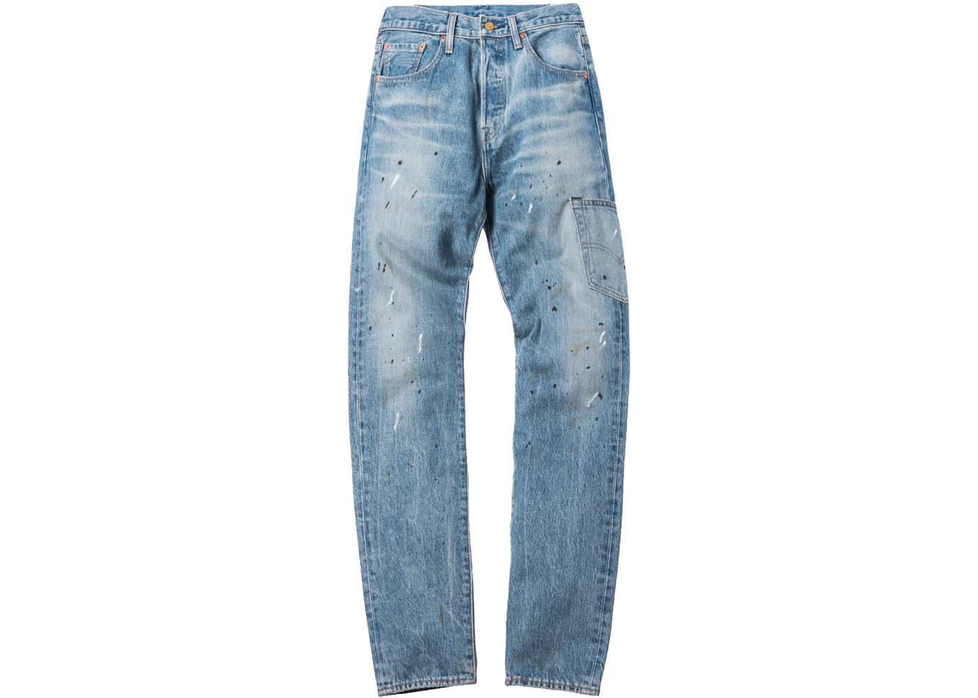 Kith x Levi's Mitchell Paint Splatter 501 Denim Medium Blue