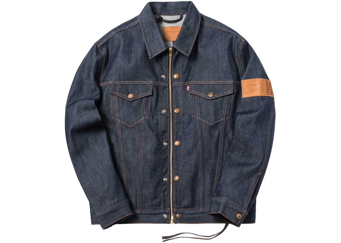 Kith x Levi's Raw Trucker Jacket Dark Indigo