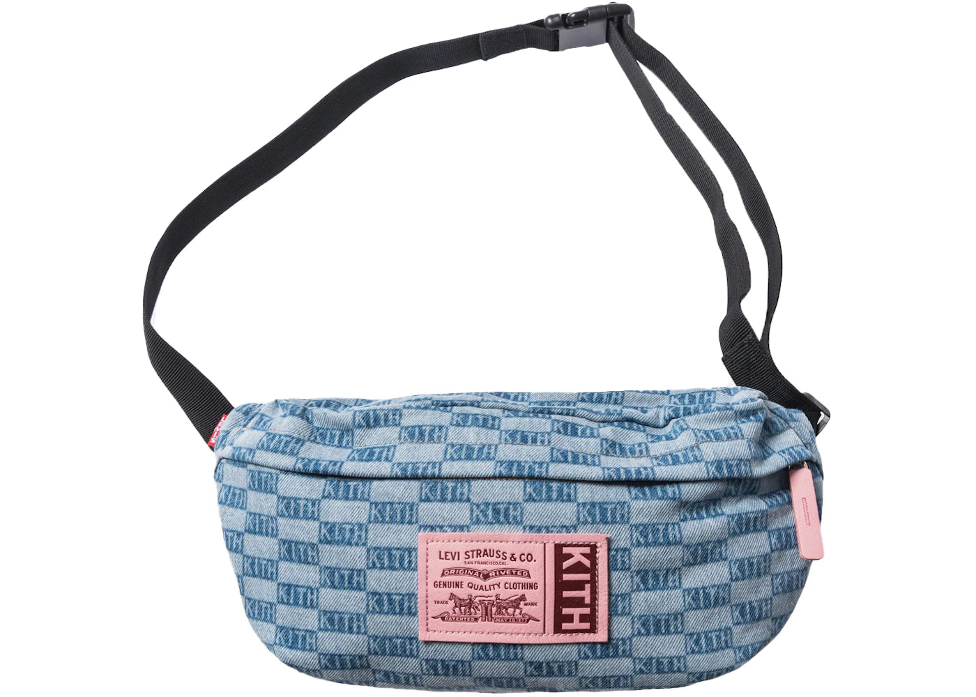 Kith x Levi's Salt Bleach AOP Crossbody Bag Light Blue