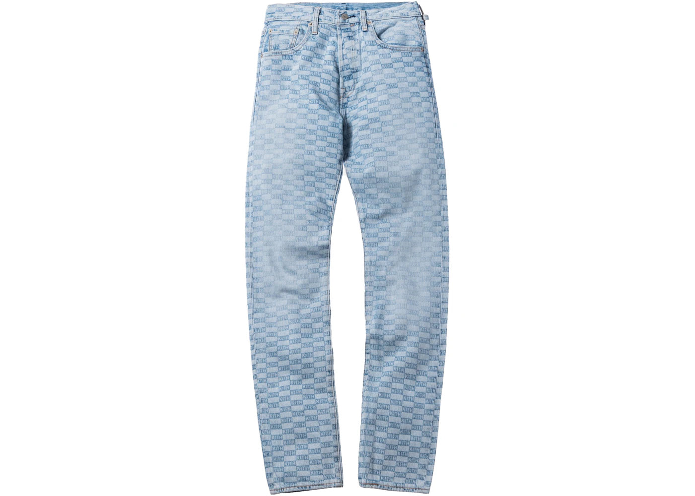 Kith x Levi's Salt Bleached AOP 501 Jeans Light Blue