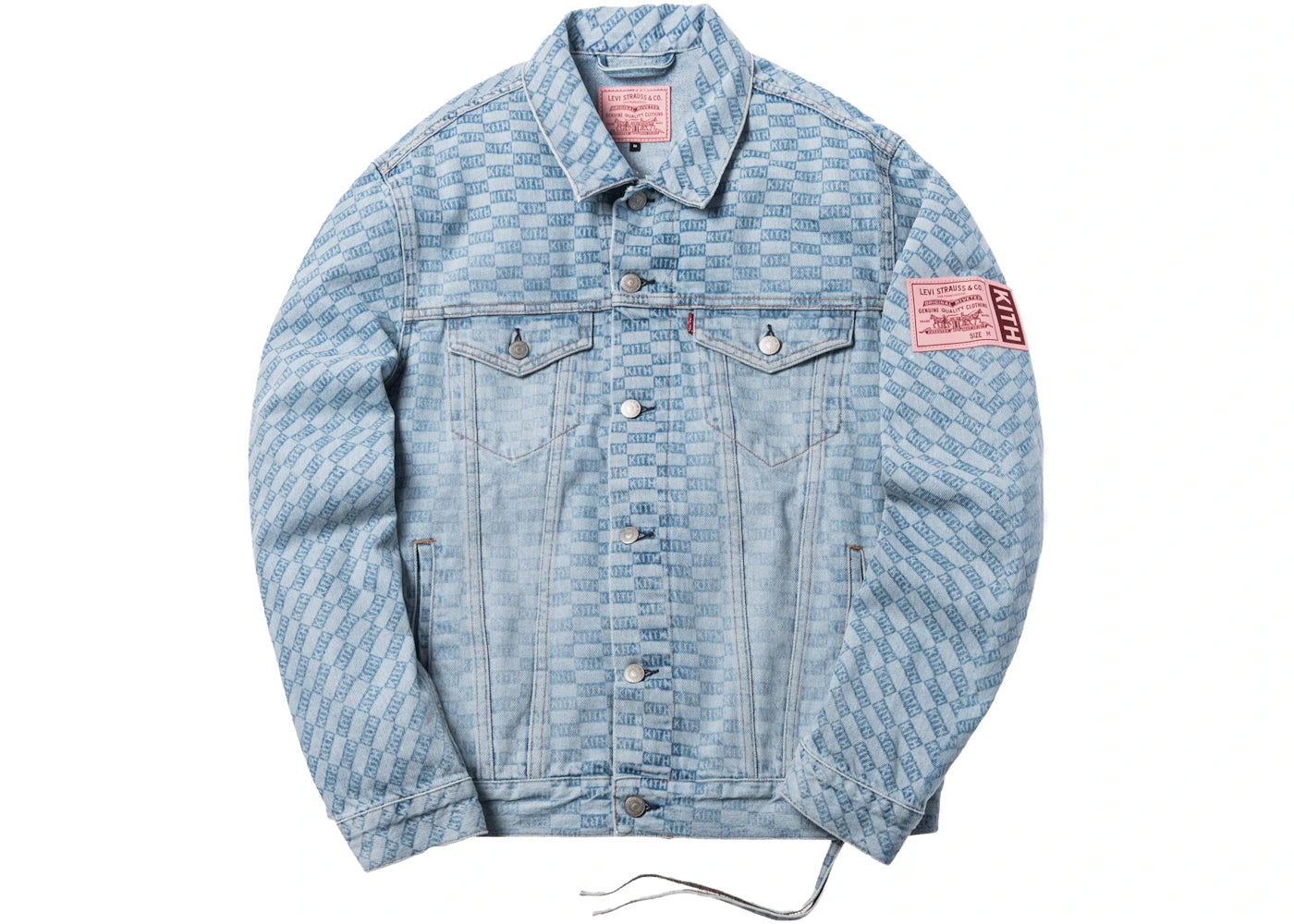 Kith x Levi's Salt Bleached AOP Trucker Jacket Light Blue