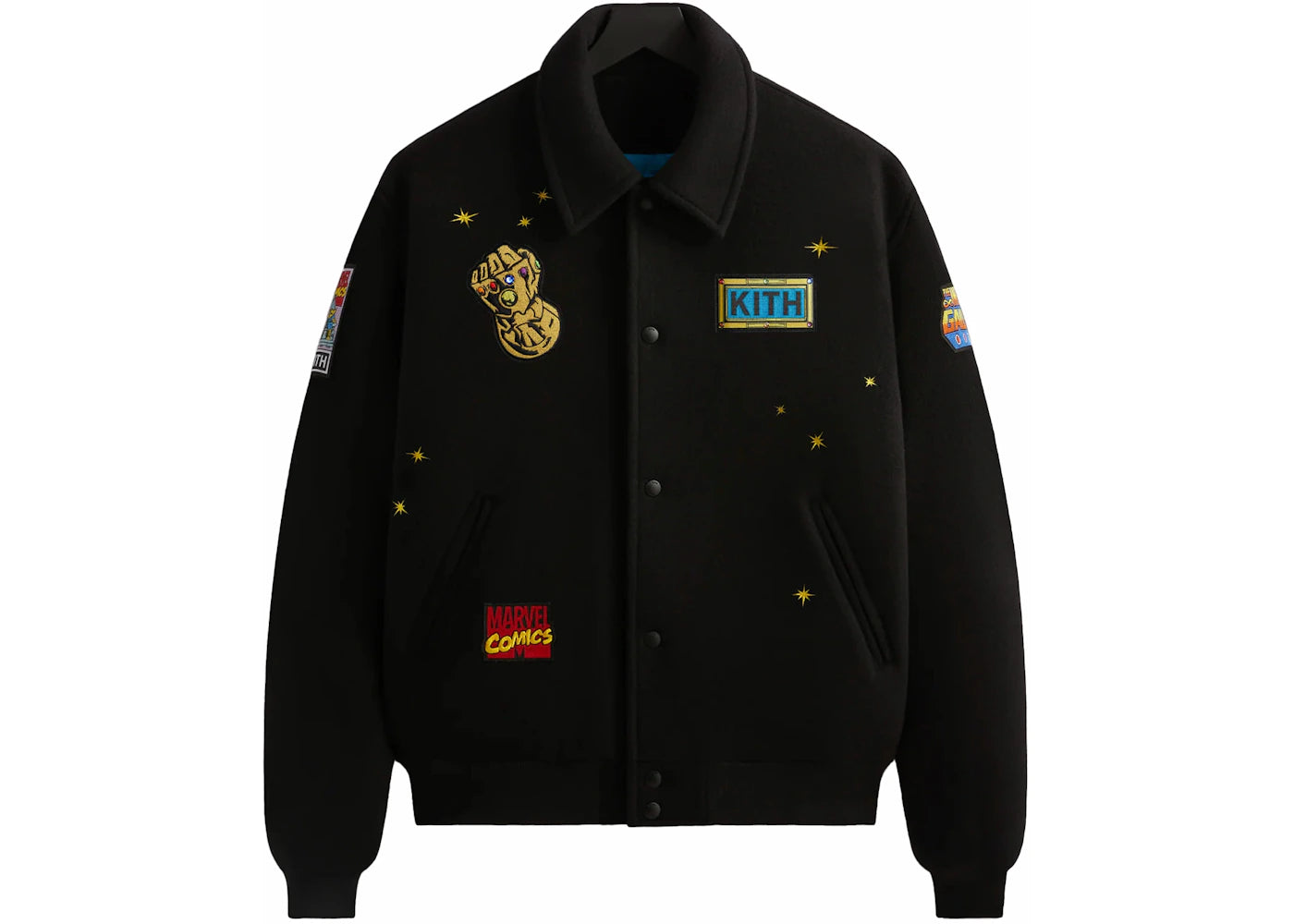 Kith x Marvel Universe Varsity Jacket Black/Blue