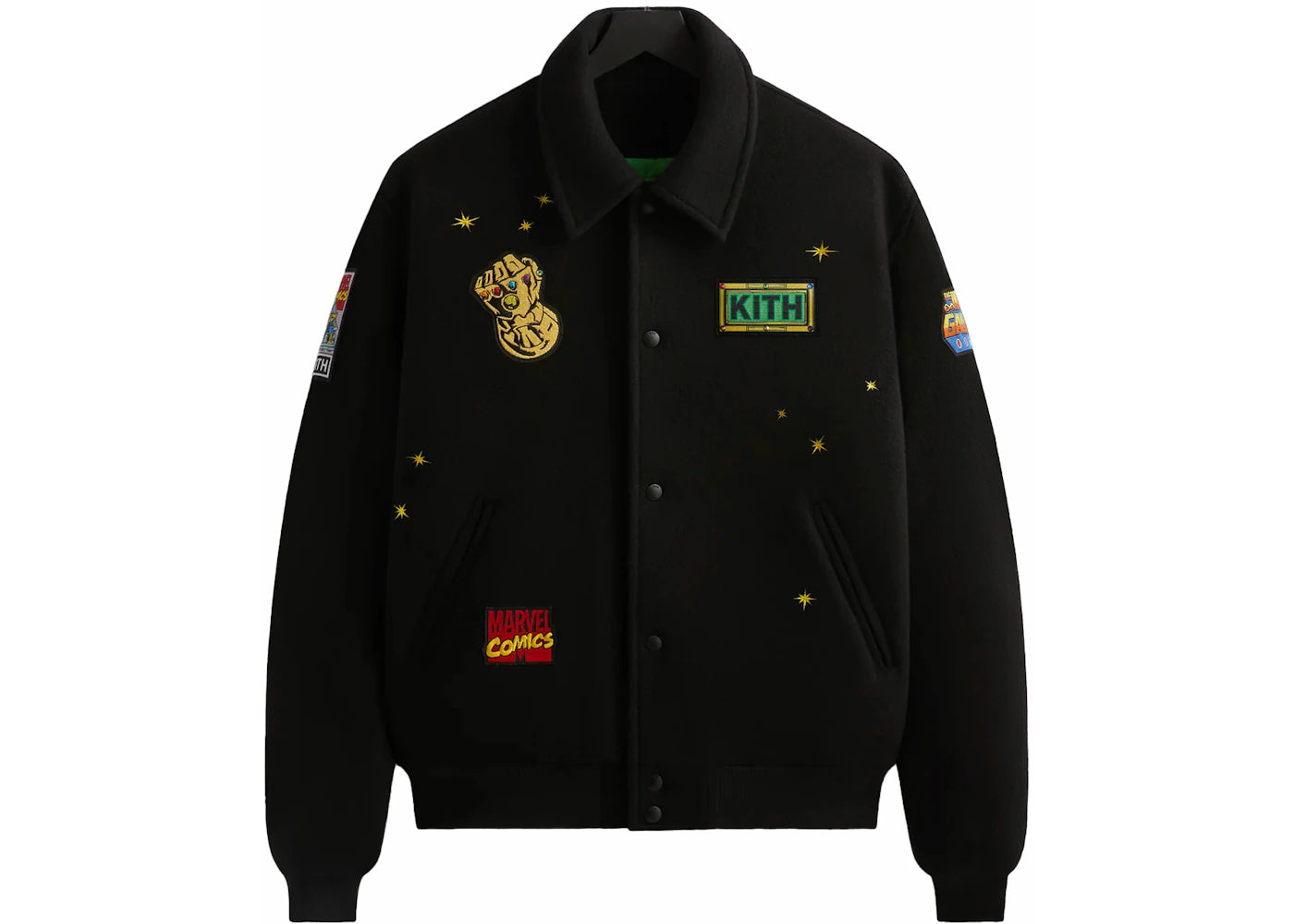 Kith x Marvel Universe Varsity Jacket Black