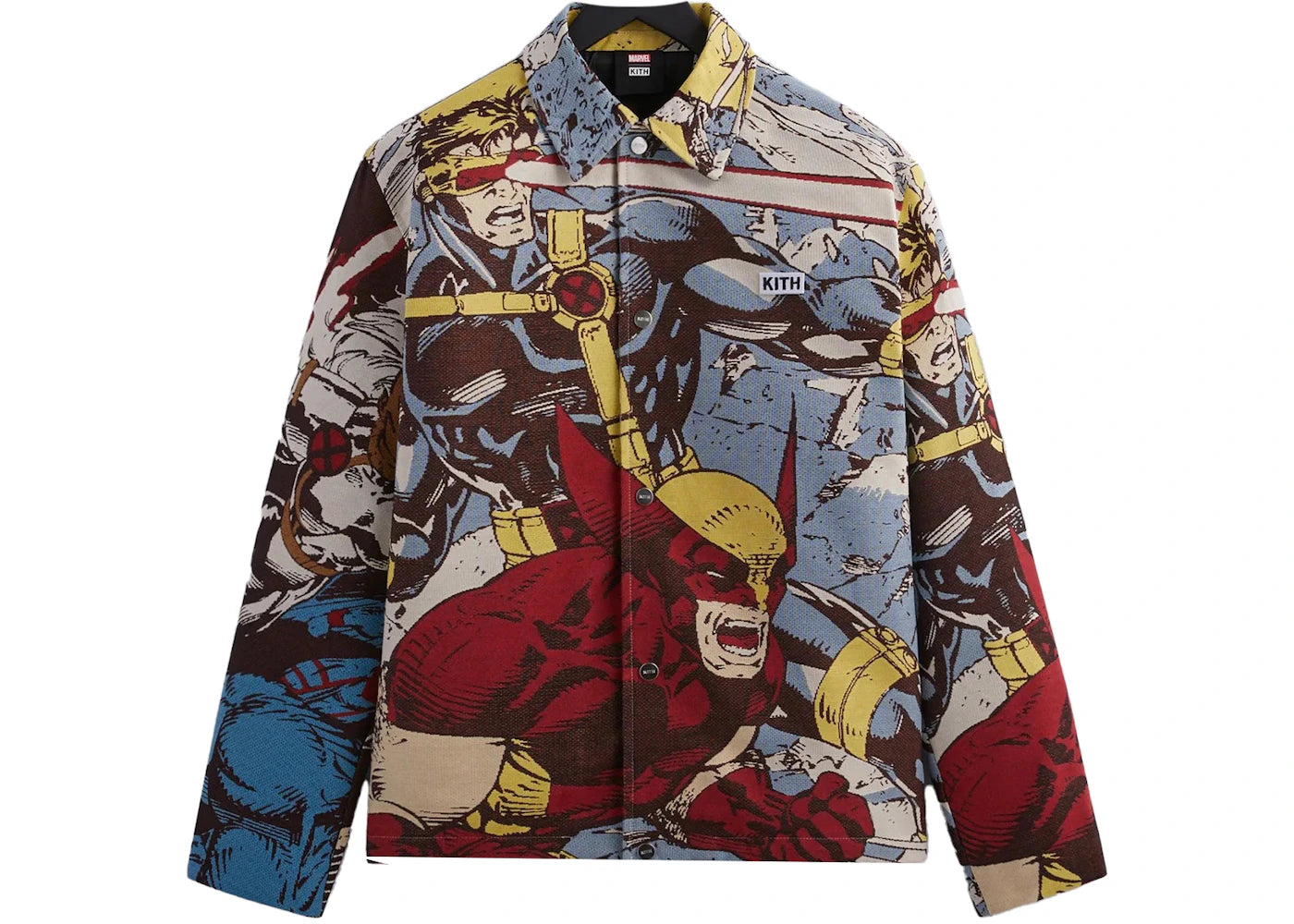 Kith x Marvel X-Men Tapestry Coaches Jacket Black PH