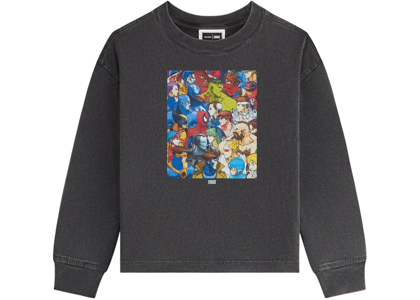 Kith x Marvel vs. Capcom Kids Clash of Super Heroes Vintage Tee Black
