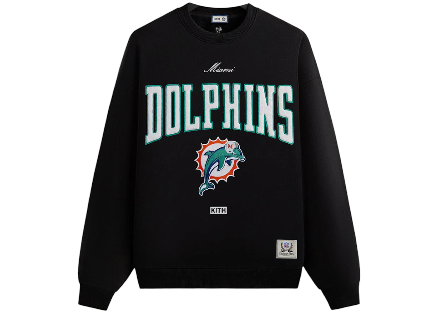 Kith x NFL 47 Dolphins Nelson Crewneck Black