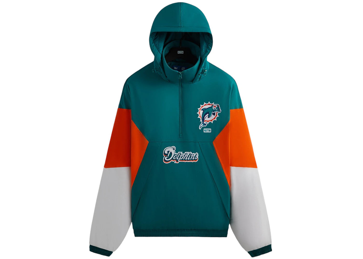 Kith x NFL 47 Dolphins Quarter Zip Anorak With Hood Center