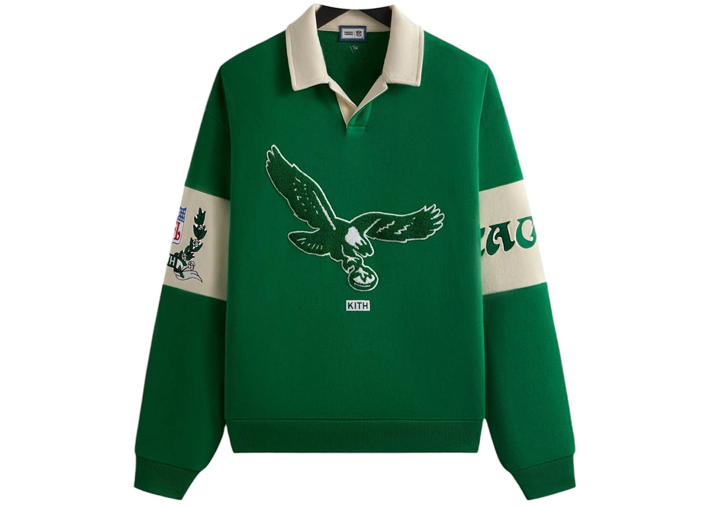 Kith x NFL 47 Eagles Nelson Collared Pullover Parrot