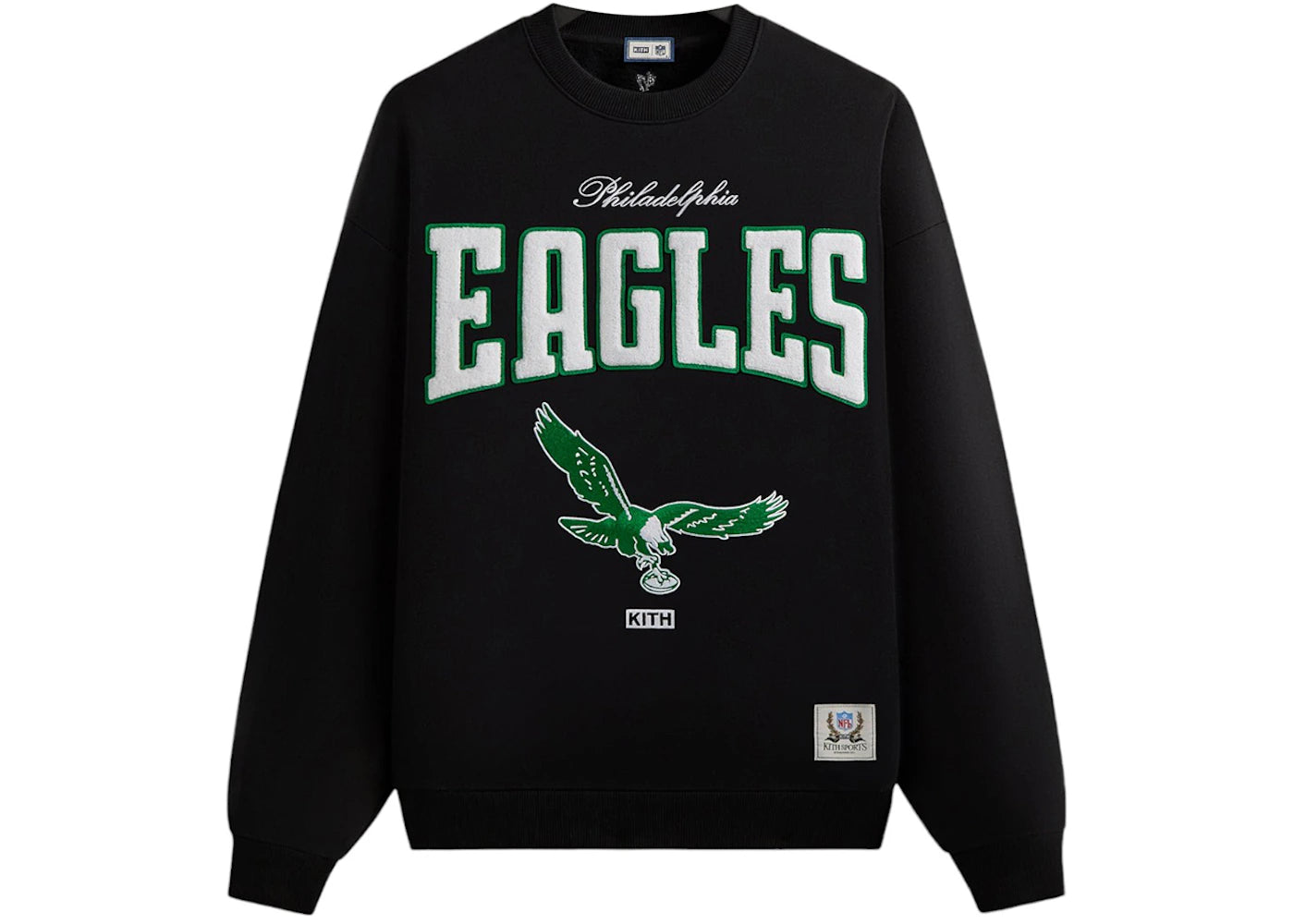 Kith x NFL 47 Eagles Nelson Crewneck Black