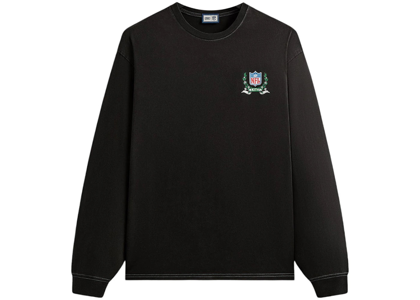 Kith x NFL 47 Eagles Vintage Long Sleeve Tee Black