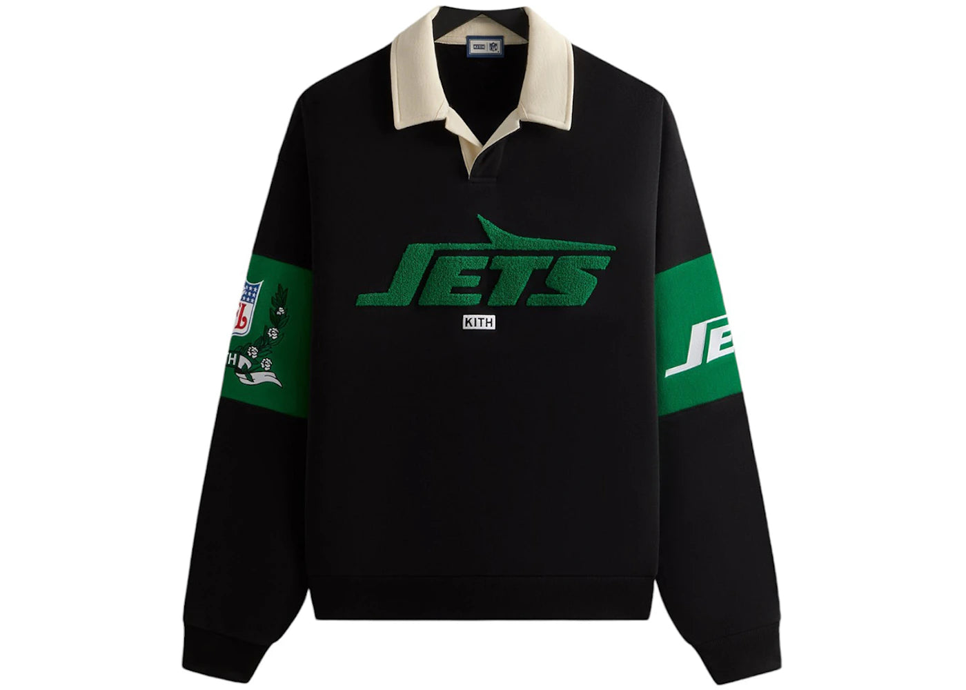 Kith x NFL 47 Jets Nelson Collared Pullover Black