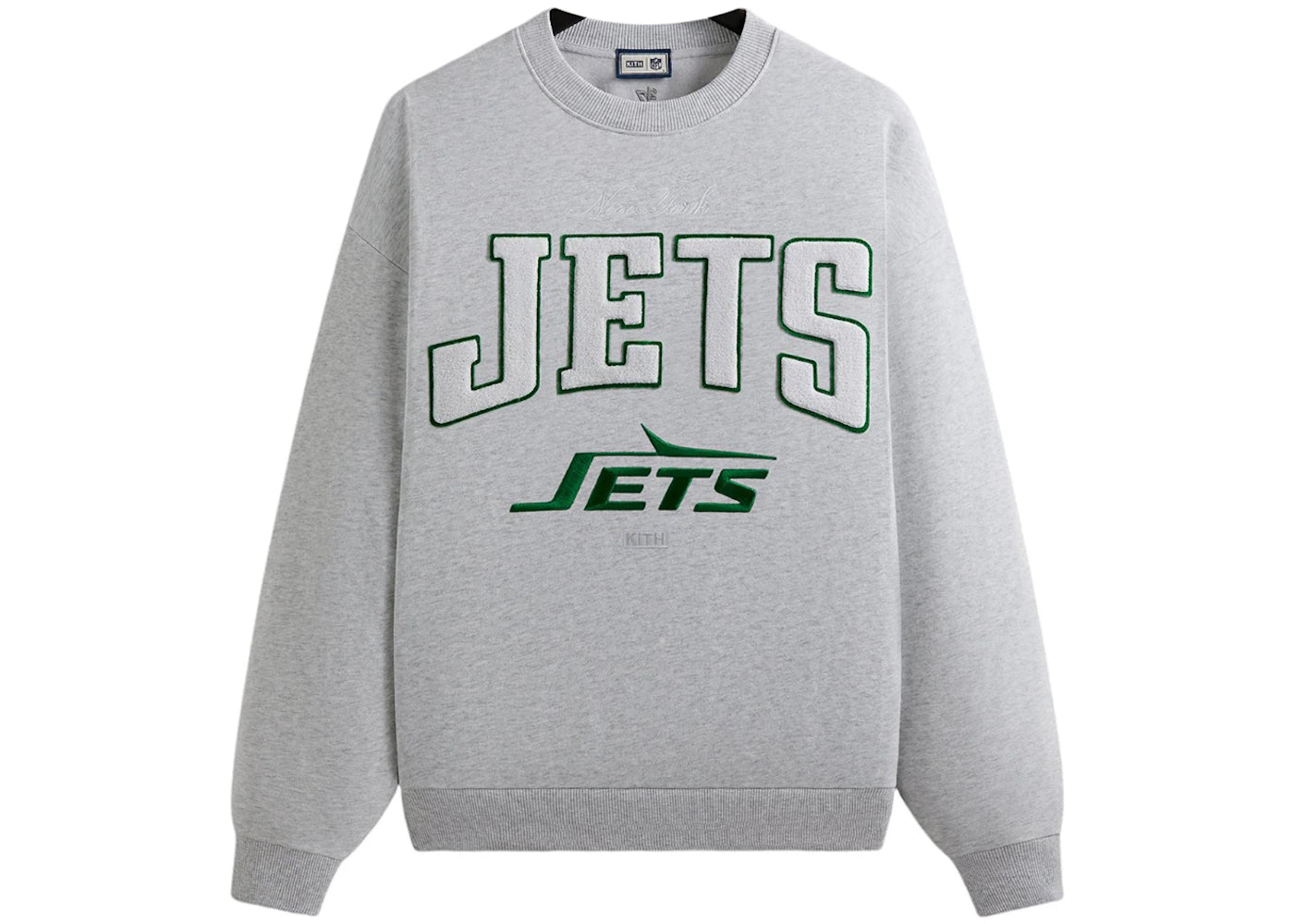 Kith x NFL 47 Jets Nelson Crewneck Light Heather Grey