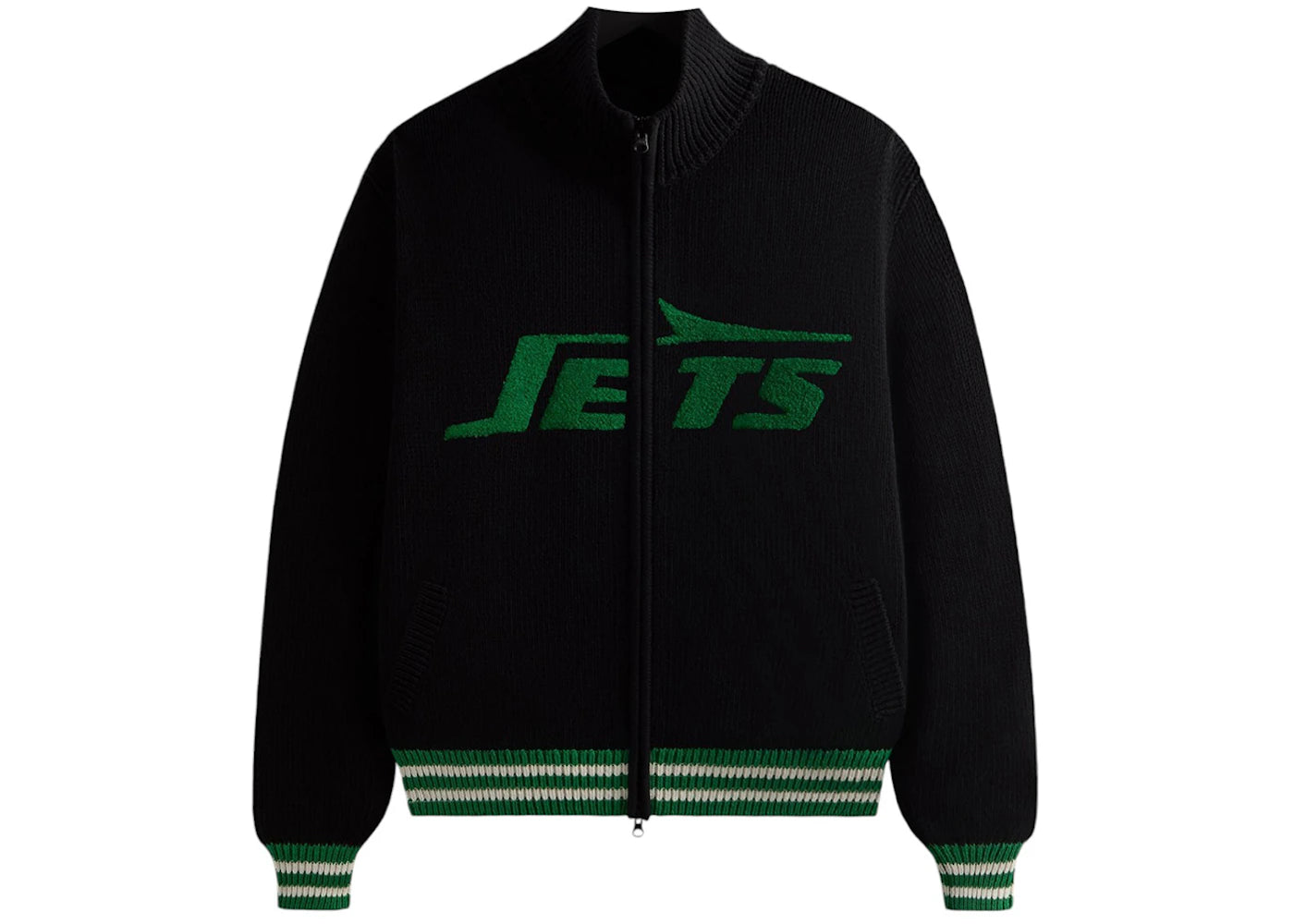 Kith x NFL 47 Jets Wyona Full Zip Sweater Black