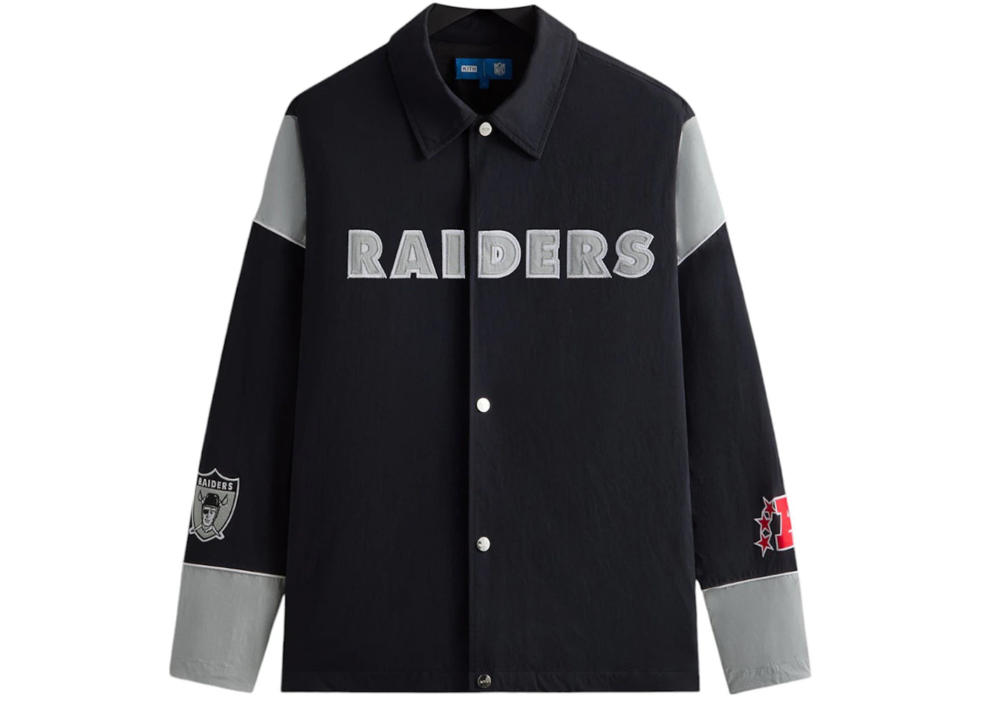 Kith x NFL 47 Raiders Kieran Coaches Jacket Black