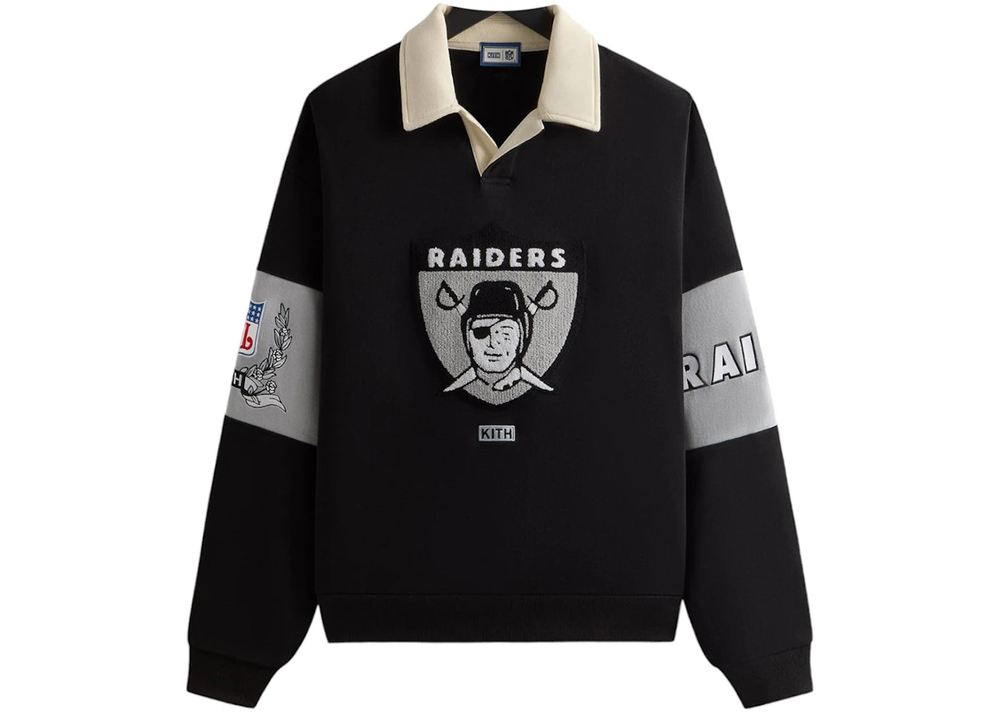 Kith x NFL 47 Raiders Nelson Collared Pullover Black