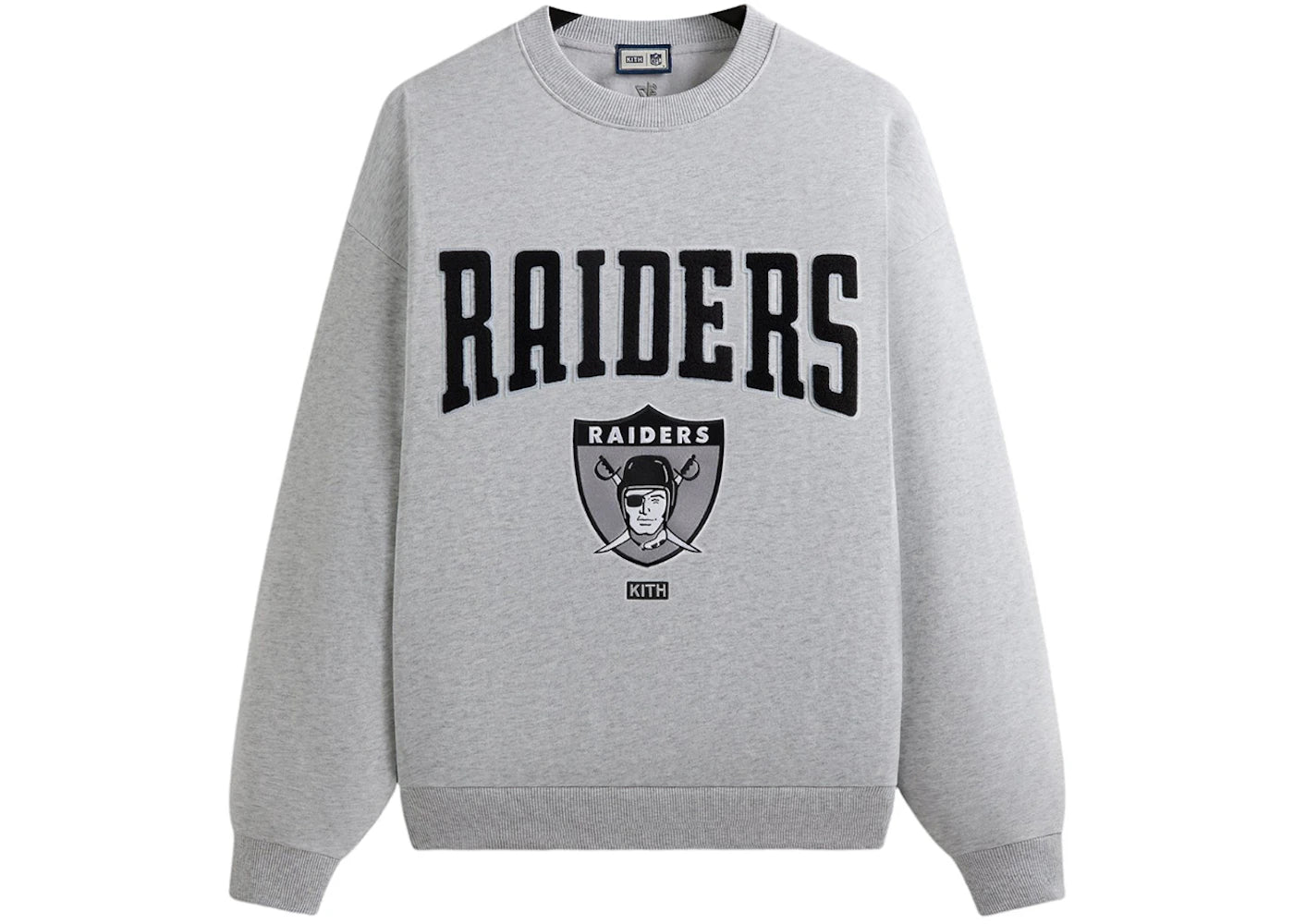 Kith x NFL 47 Raiders Nelson Crewneck Light Heather Grey