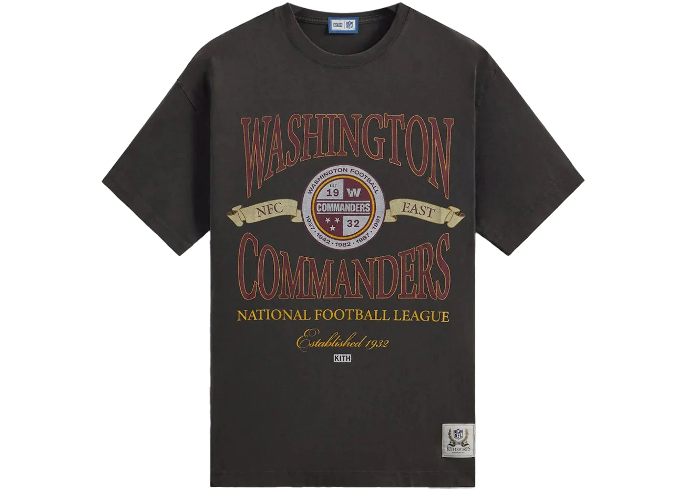 Kith x NFL Commanders Vintage Tee Black