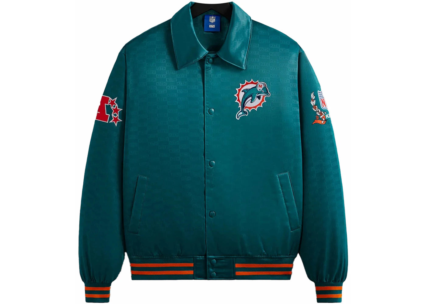 Kith x NFL Dolphins Satin Bomber Jacket Center