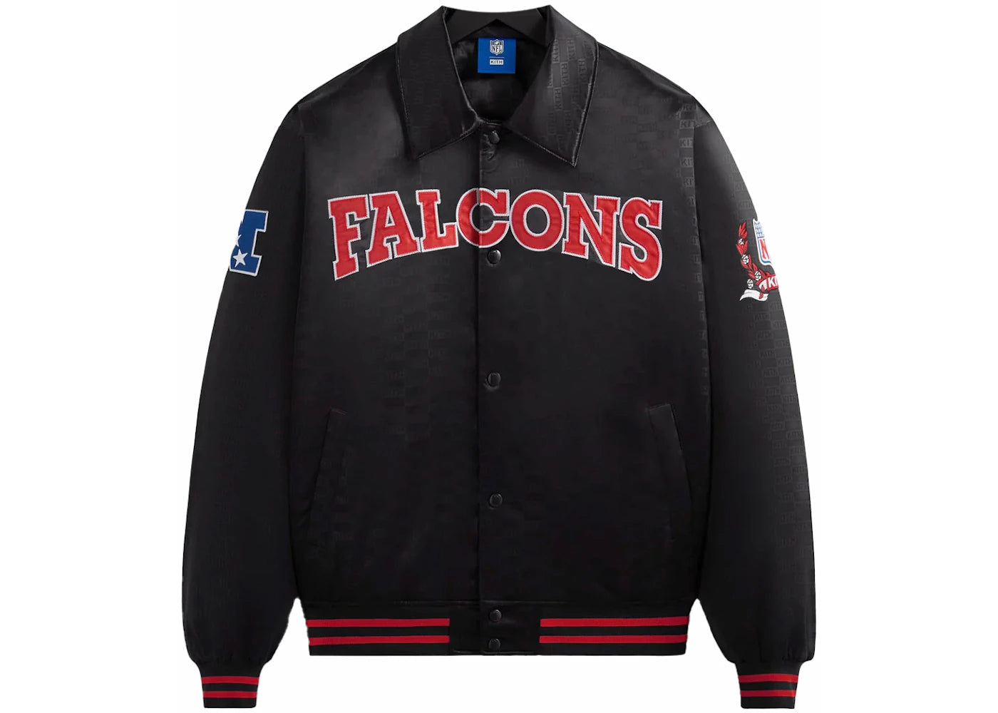 Kith x NFL Falcons Satin Bomber Jacket Black