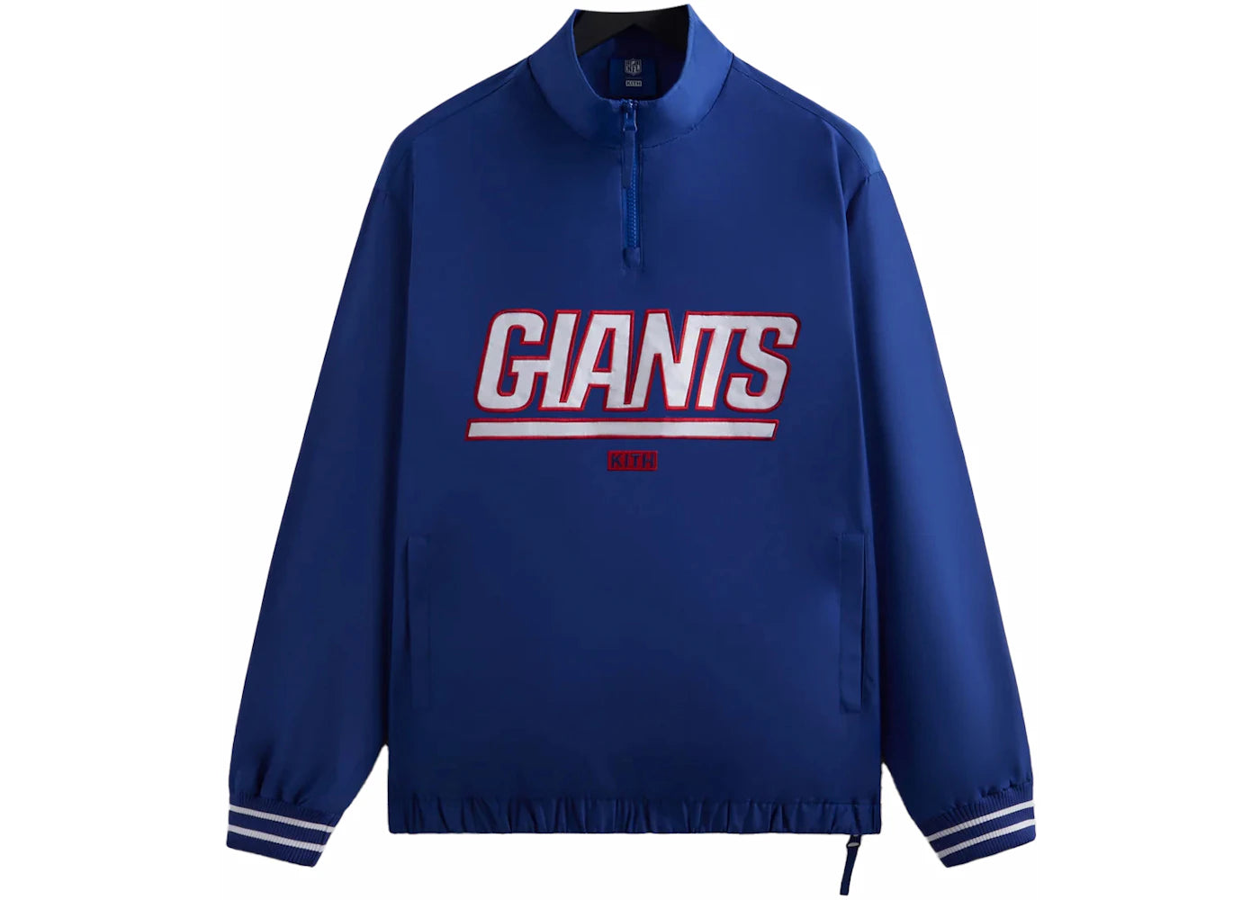 Kith x NFL Giants Nylon Mock Neck Quarter Zip Current