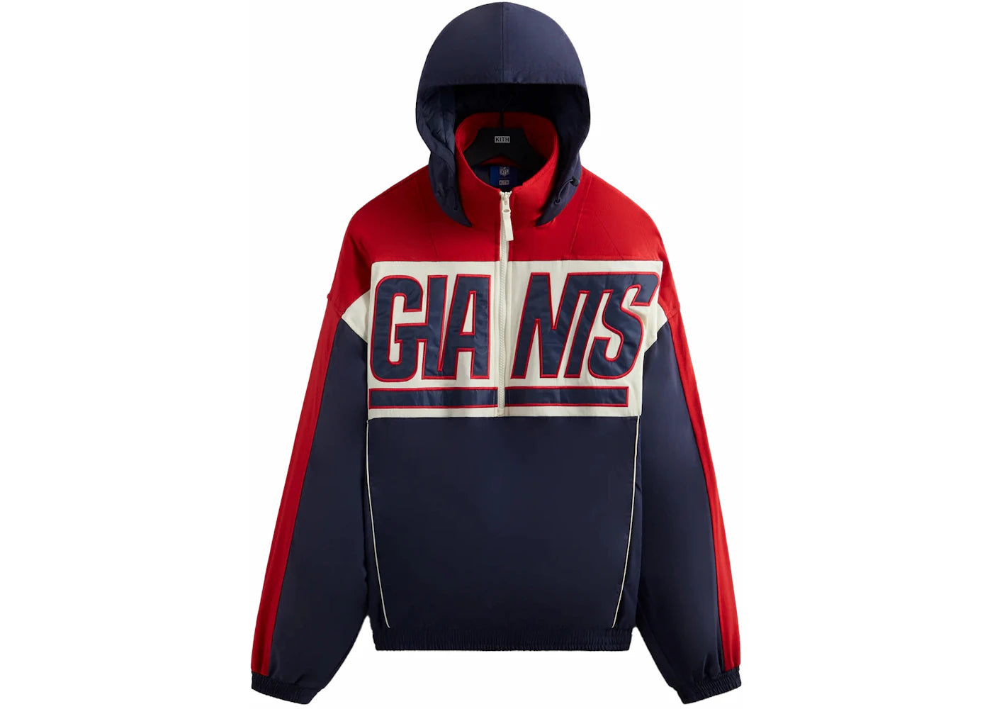 Kith x NFL Giants Quarter Zip Anorak With Hood Nocturnal