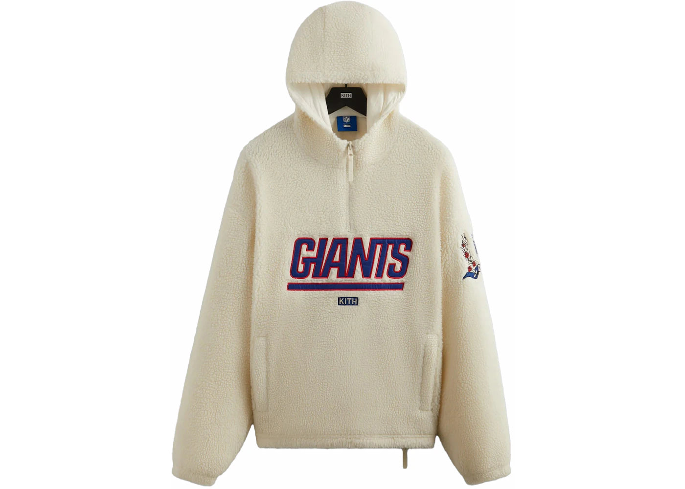 Kith x NFL Giants Quarter Zip Sherpa Nano