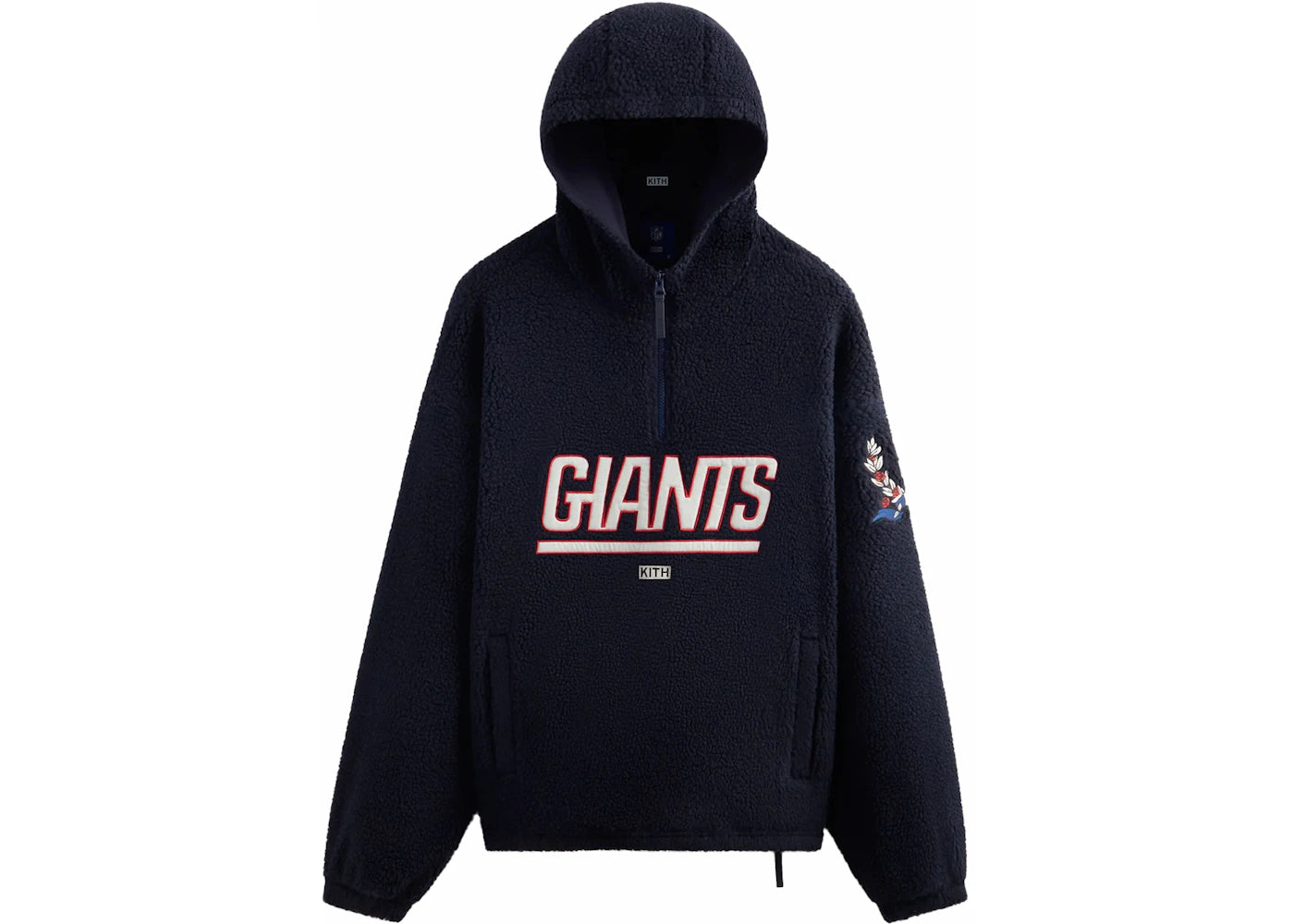 Kith x NFL Giants Quarter Zip Sherpa Nocturnal