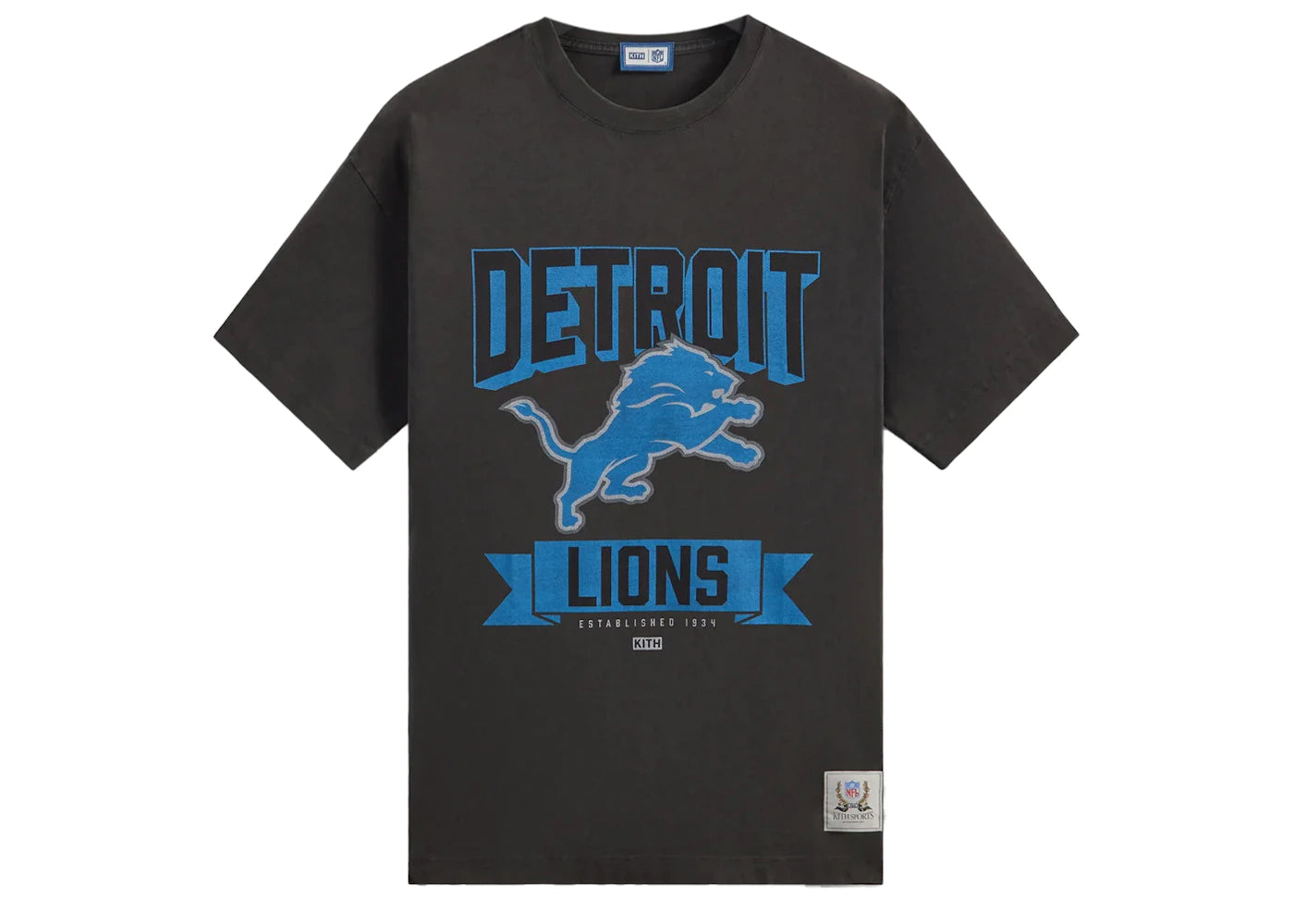 Kith x NFL Lions Vintage Tee Black