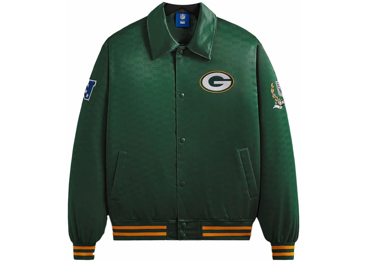 Kith x NFL Packers Satin Bomber Jacket Board