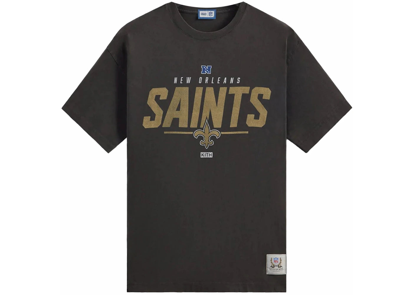 Kith x NFL Saints Vintage Tee Black