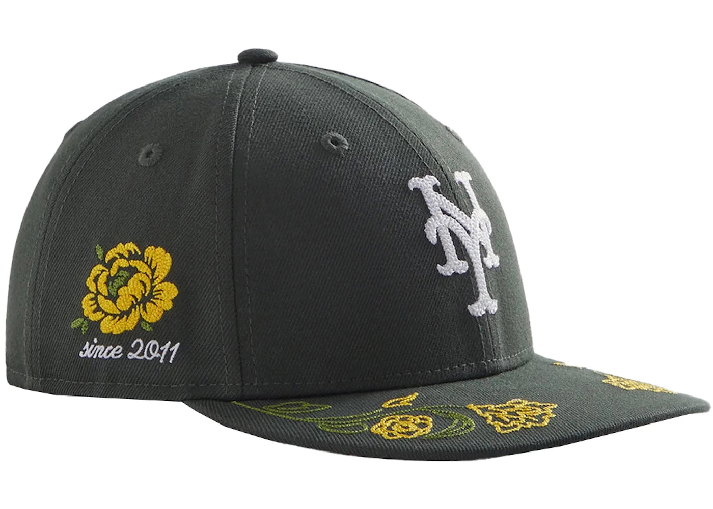 Kith x New Era For Mets Floral Chainstitch 59Fifty Low Profile Cypress