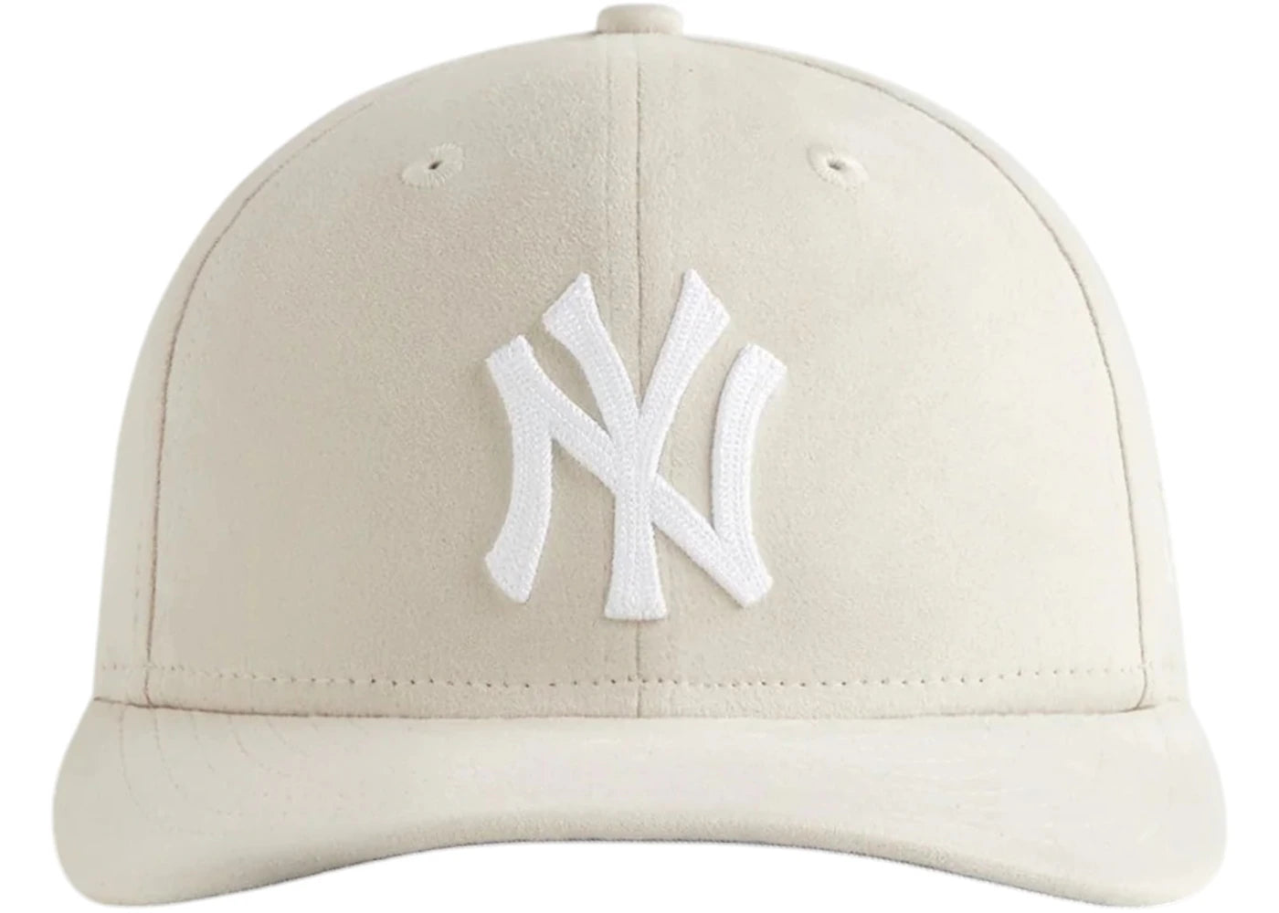 Kith x New Era For The New York Yankees Microsuede 59Fifty Low Profile Fitted Hat Sandrift