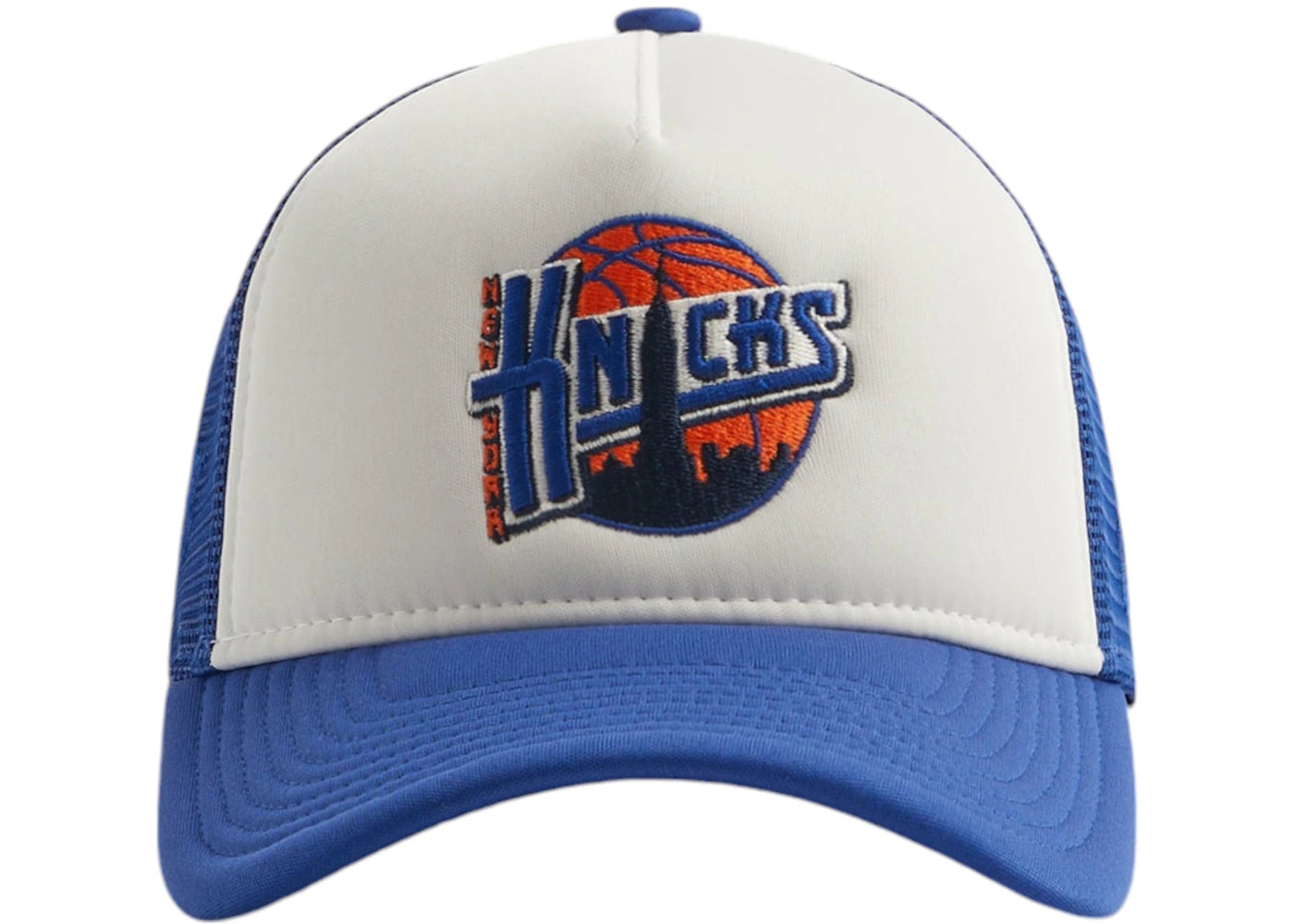 Kith x New Era The New York Knicks 9Forty A Frame Trucker Hat Royal