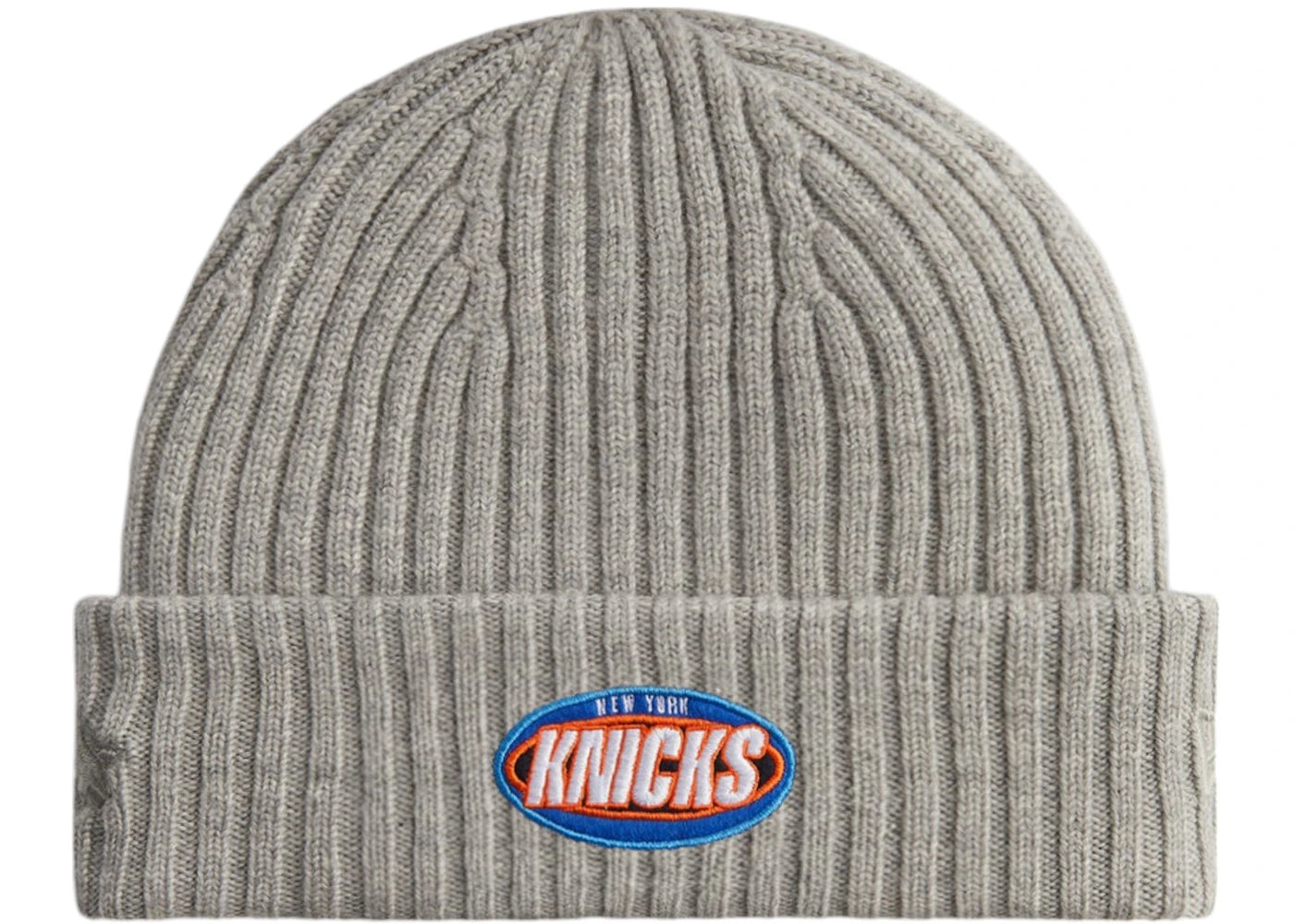 Kith x New Era The New York Knicks Logo Beanie Light Heather Grey