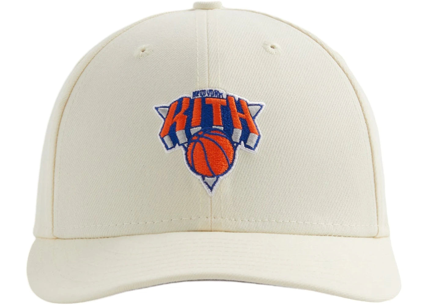 Kith x New Era The New York Knicks Logo Low Profile 59Fifty Fitted Sandrift