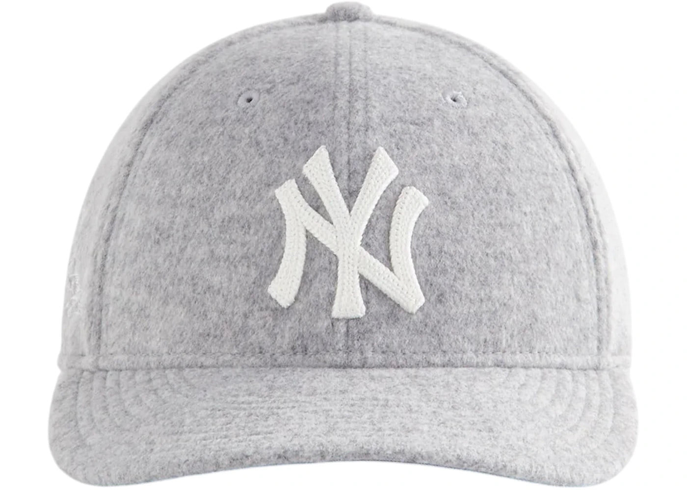 Kith x New Era x The New York Yankees Brushed Jersey 59Fifty Low Profile Fitted Cap Medium Heather Grey