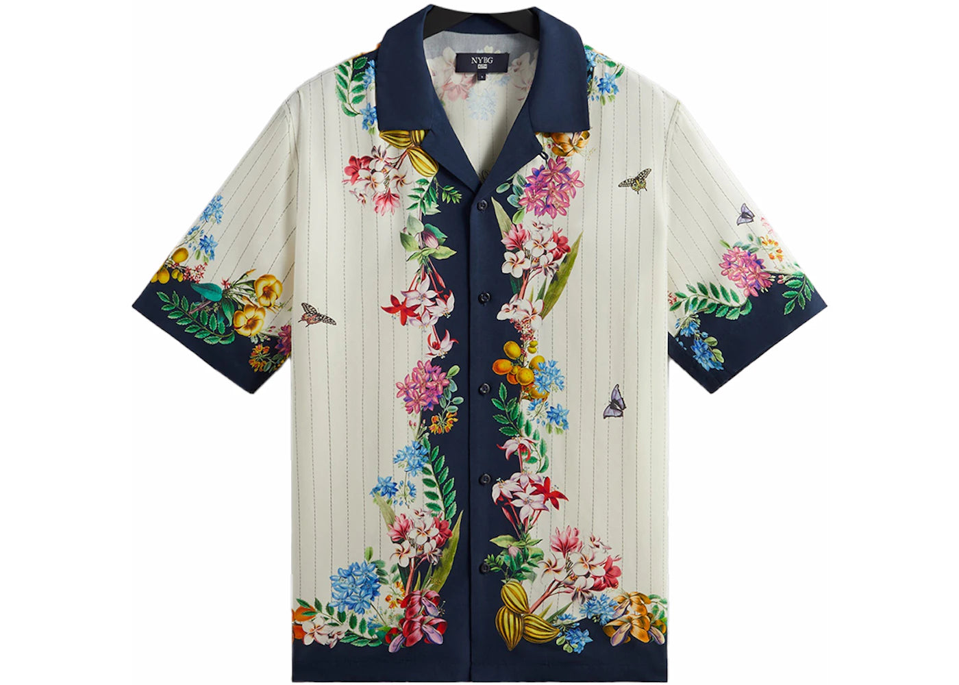 Kith x New York Botanical Garden Pinstripe Floral Thompson Shirt Silk