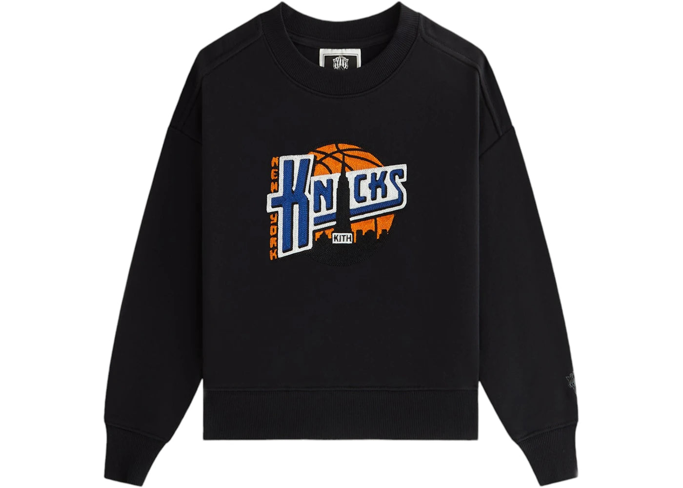 Kith x New York Knicks Kids City Nelson Crewneck Black