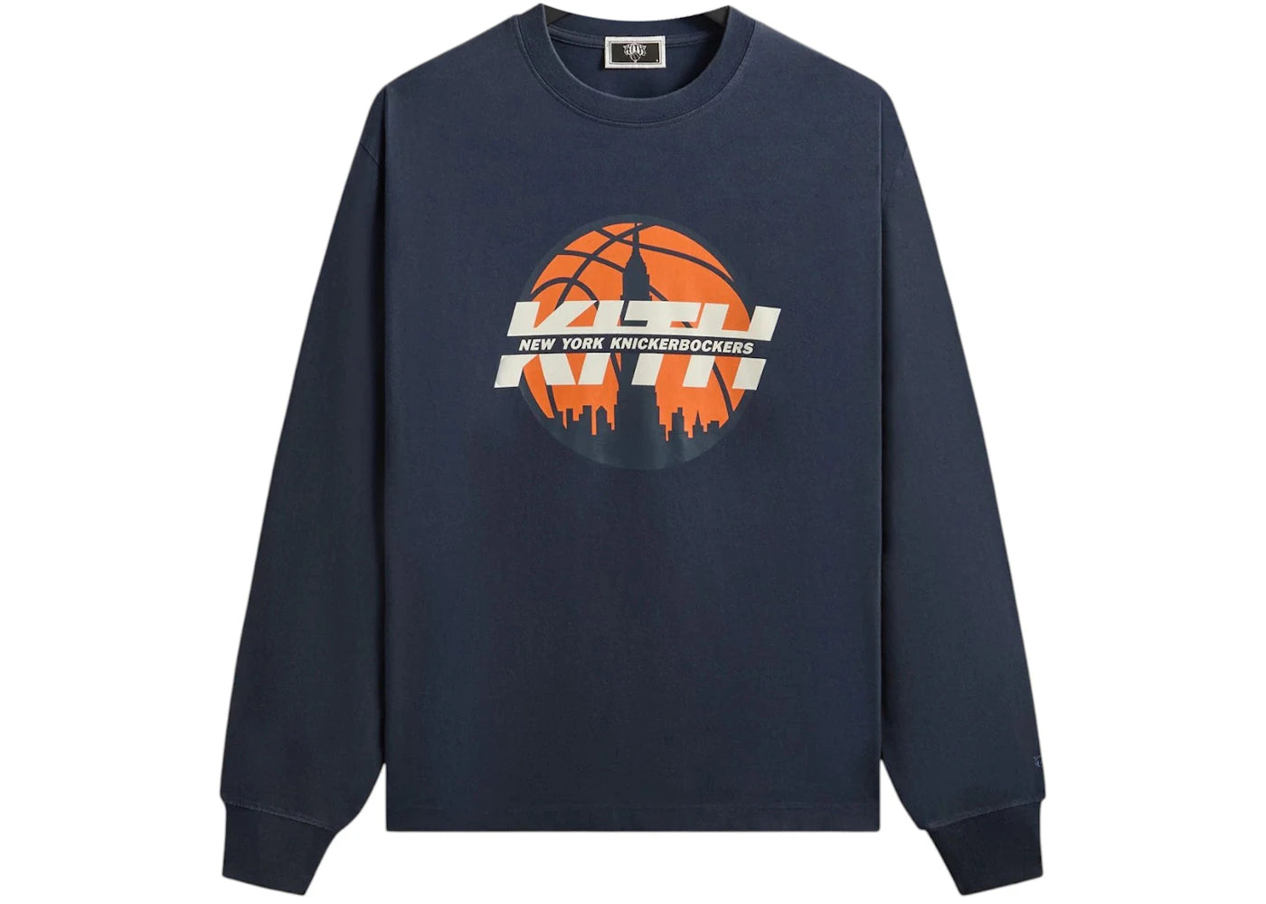Kith x New York Knicks Knickerbockers Long Sleeve Quinn Vintage Tee Nocturnal