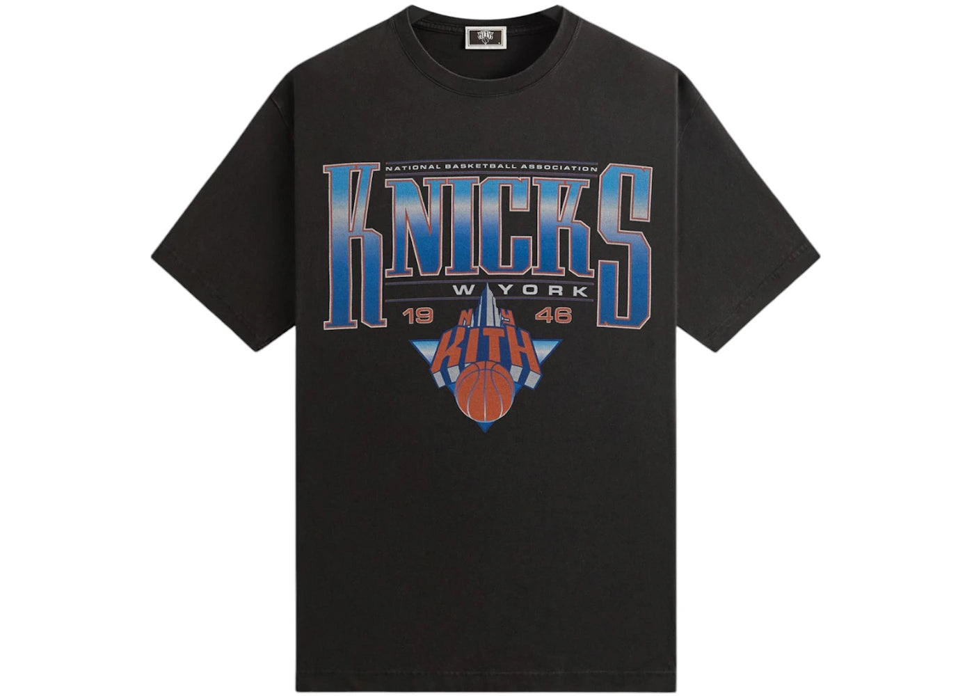 Kith x New York Knicks Luster Vintage Tee Black