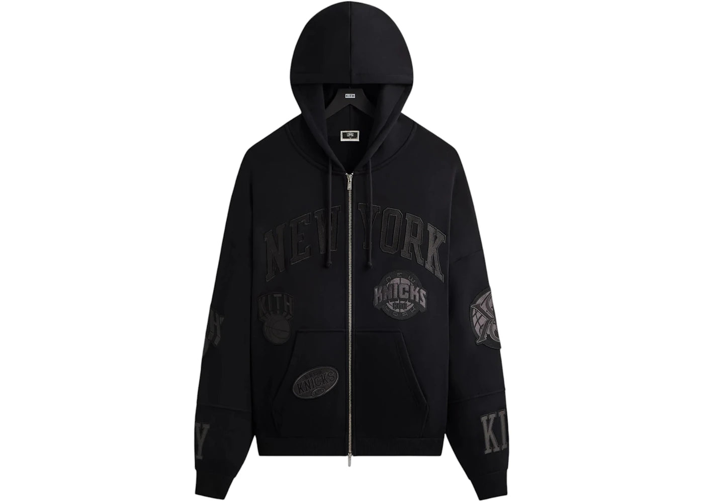 Kith x New York Knicks Mash Up Braxton Vintage Hoodie Black