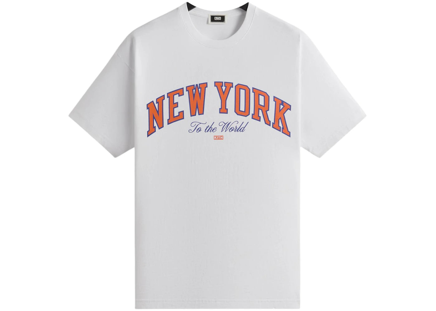 Kith x New York Knicks New York To The World Vintage Tee White