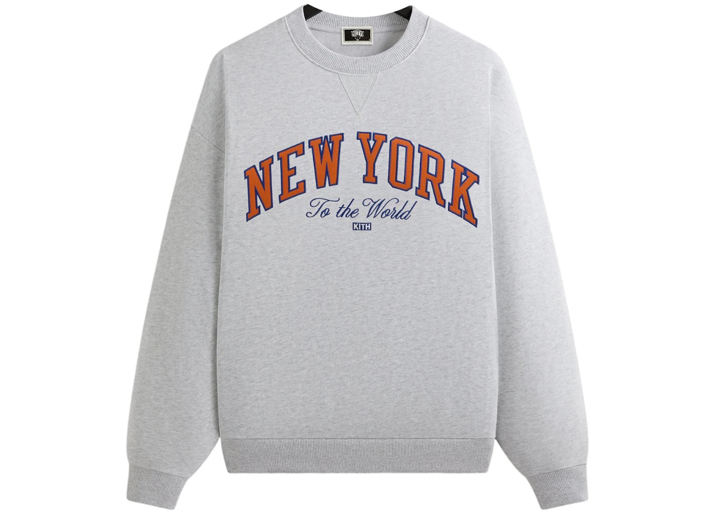 Kith x New York Knicks Vintage Nelson Crewneck Light Heather Grey