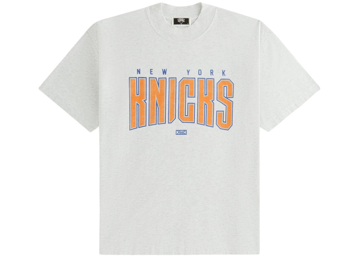 Kith x New York Knicks Women's Arc Mockneck Tee Light Healther Grey