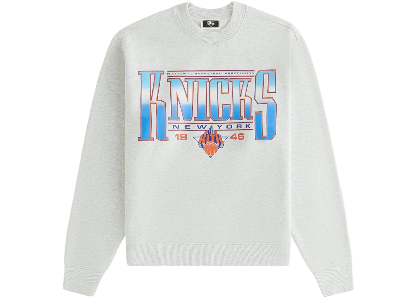 Kith x New York Knicks Women's Ashwin Crewneck Light Heather Grey