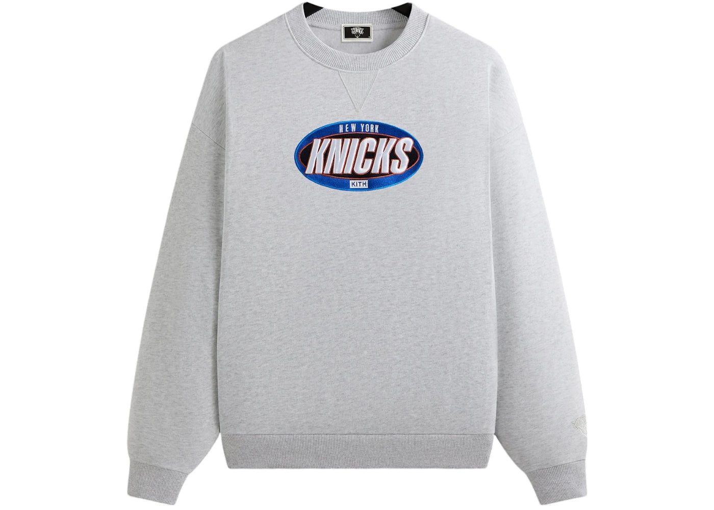 Kith x New York Knicks Y2K Vintage Nelson Crewneck Light Heather Grey