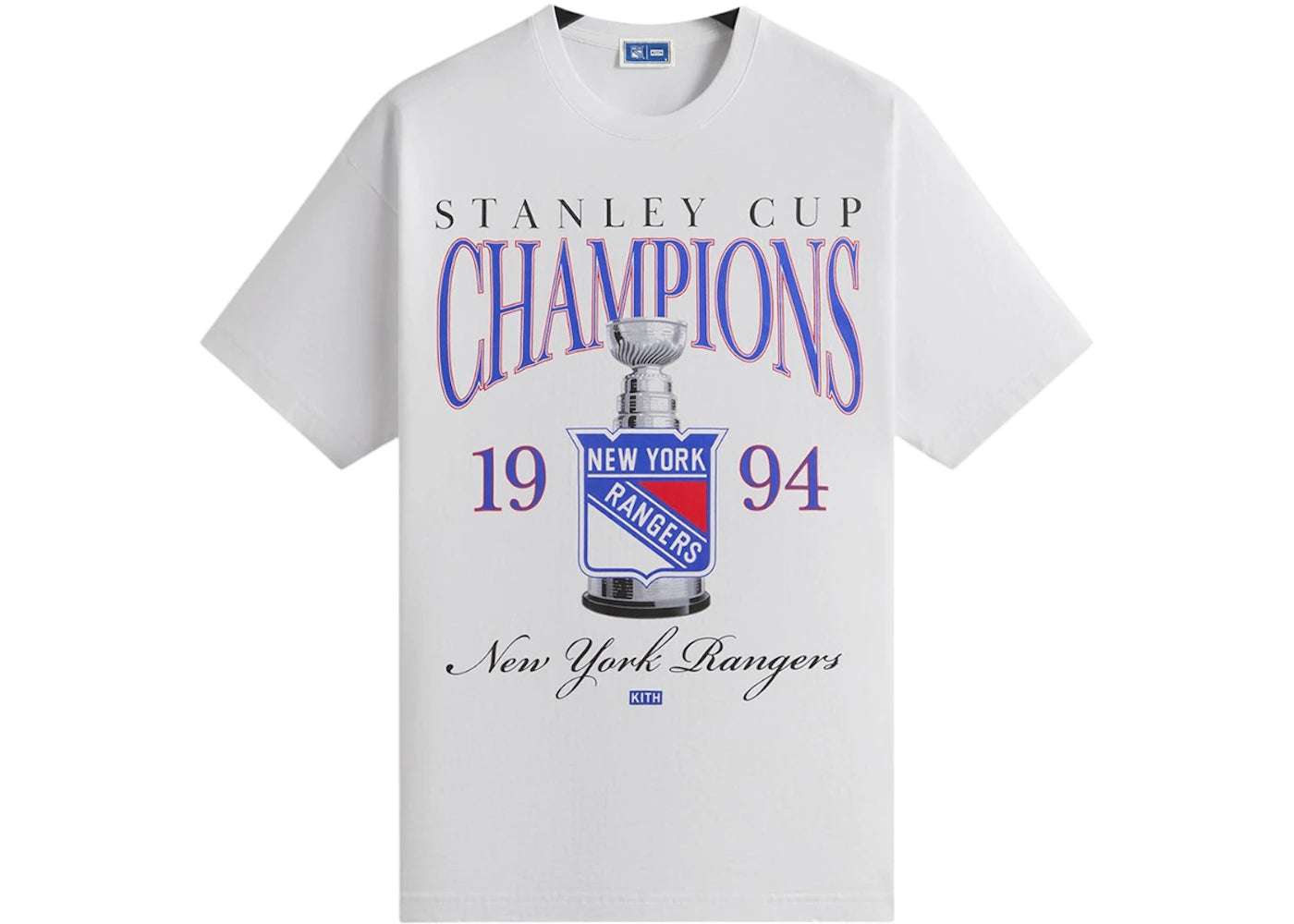Kith x New York Rangers Champion Vintage Tee White