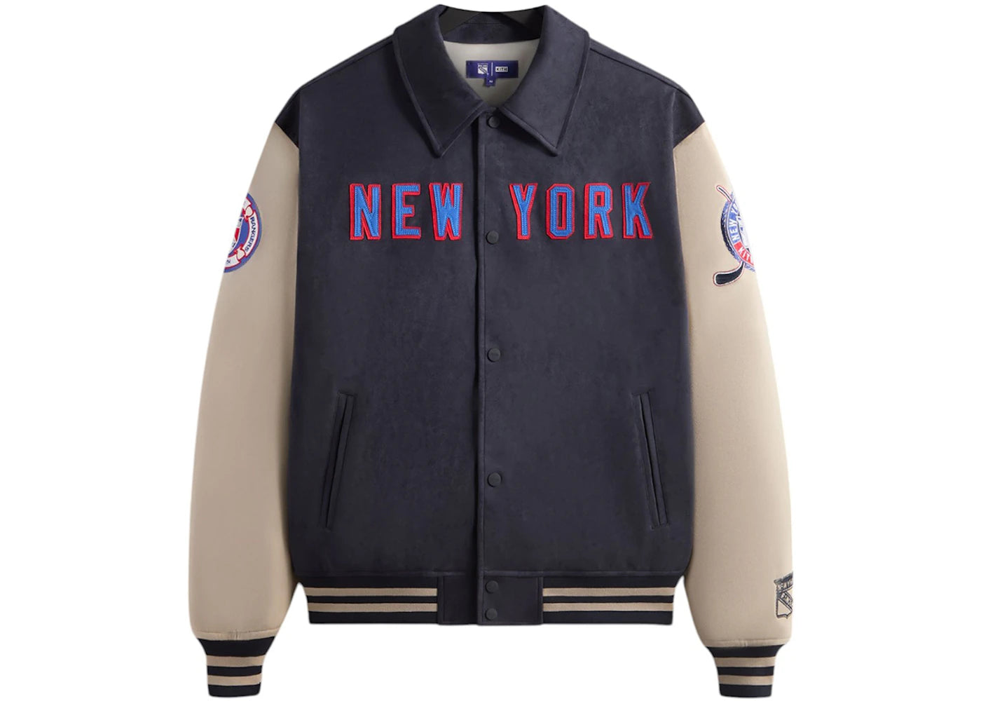 Kith x New York Rangers Faux Suede Lamont Coaches Jacket Nocturnal