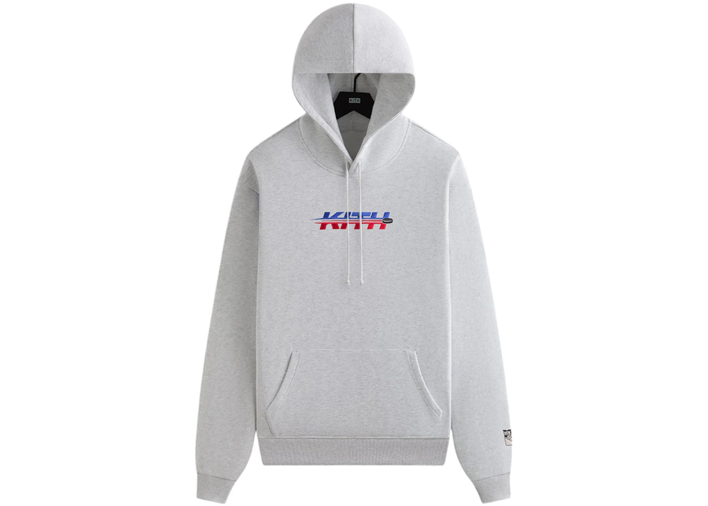 Kith x New York Rangers Hat Trick Nelson Hoodie Light Heather Grey