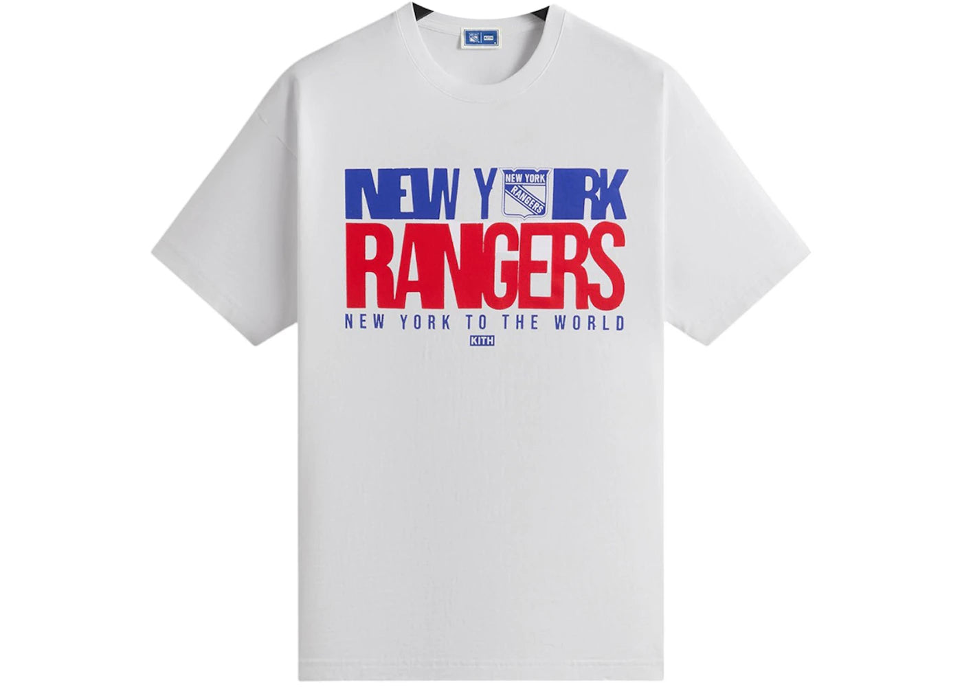 Kith x New York Rangers New York To The World Vintage Tee White